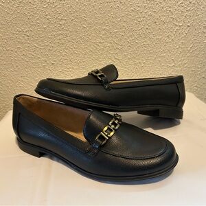 Naturalizer Sole “Lydia” Black and Gold Slip-On Loafers US6 women